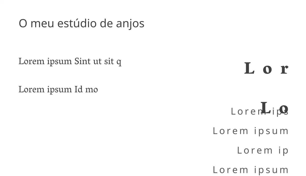 O meu estúdio de anjos