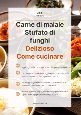 Poster di ricette di ramen semplici, fotogeniche e facili da seguire