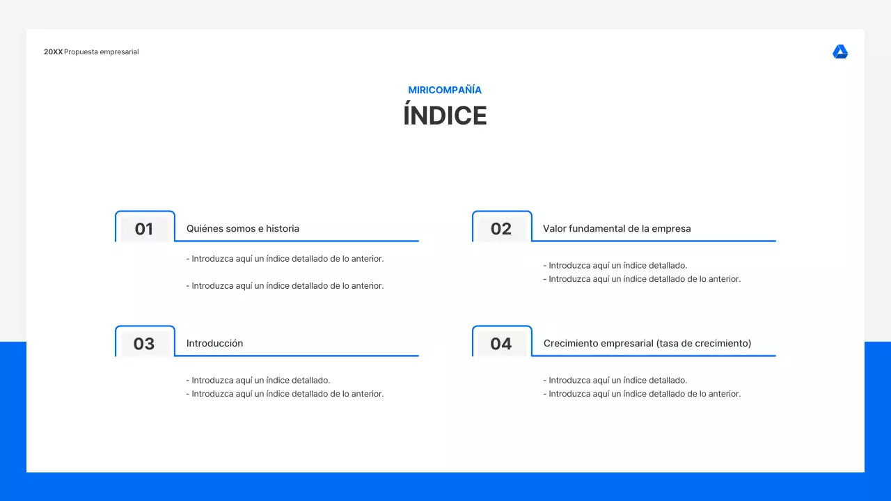 Kit de presentación de propuestas de negocio limpio e intuitivo en azul y gris claro