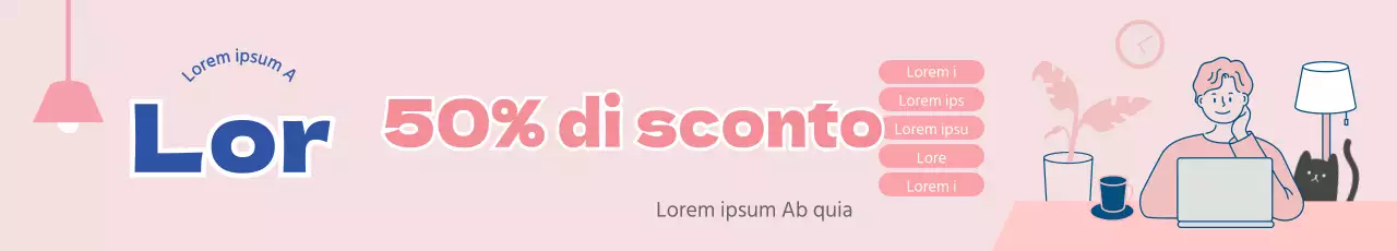 Striscione di vendita in ziplock rosa