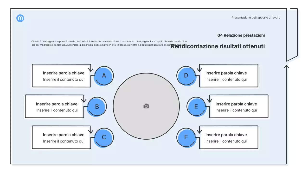 Forme puntiformi con frecce azzurre kit di presentazione aziendale