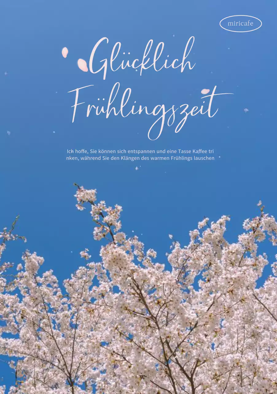 Von Kirschblüten inspirierte Inneneinrichtung eines Cafés