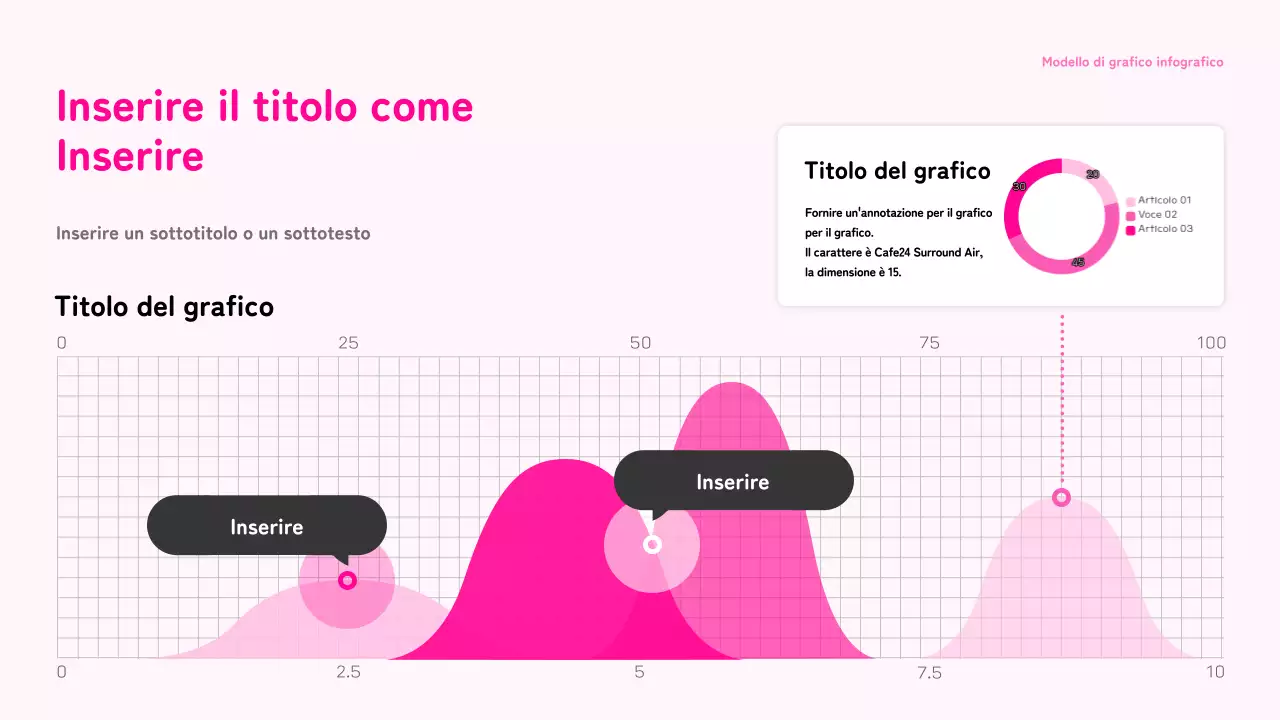 Grafici infografici con un concetto di rosa pulito