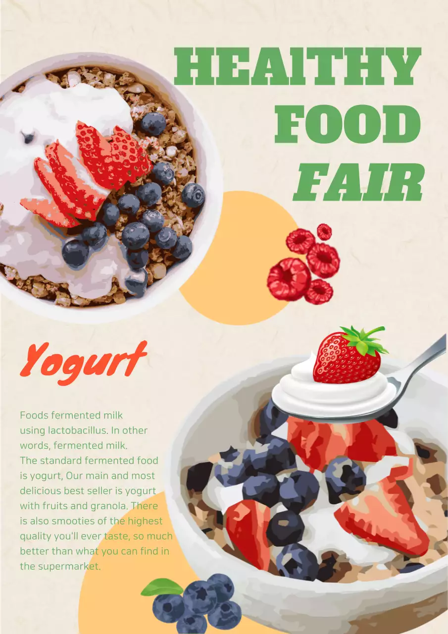 Beige Modern Food Promotion Poster