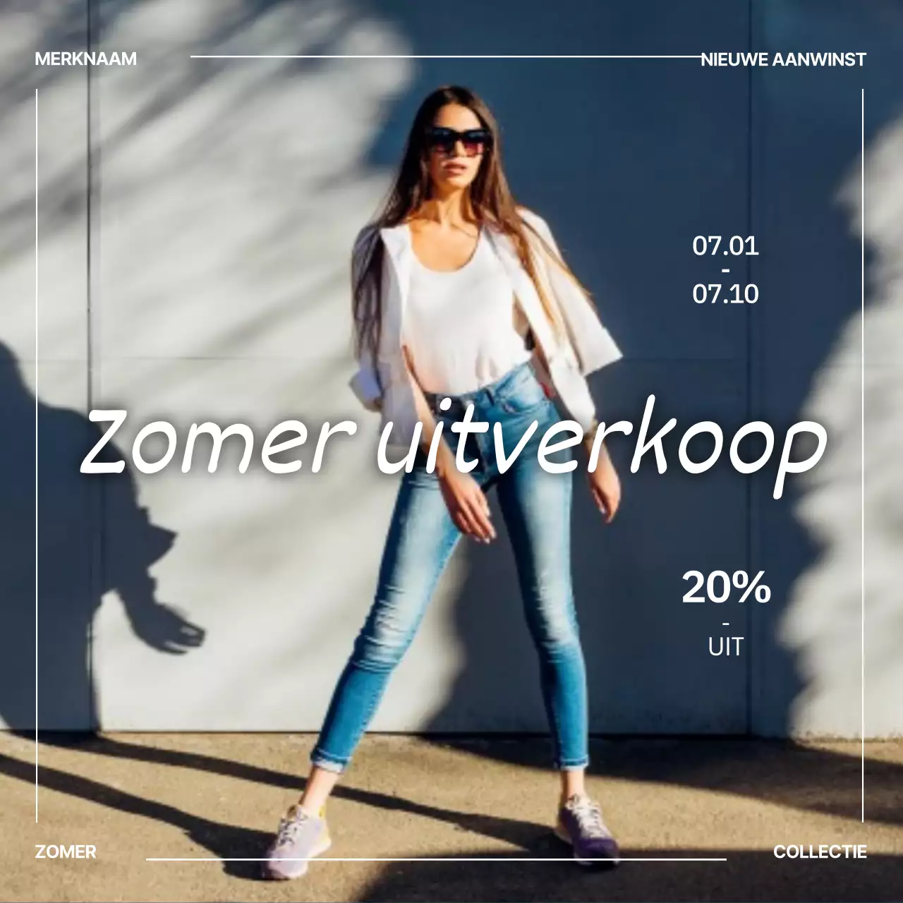 Grijs en blauw fotolijstje zomeruitverkoop