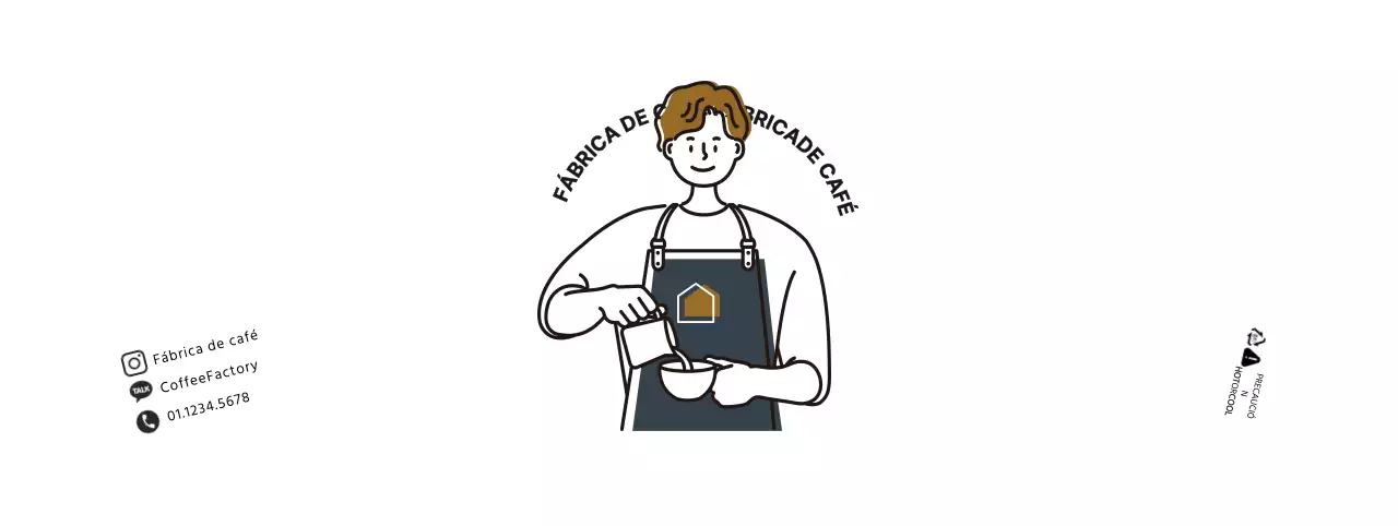 Sencillo portavasos blanco de cafetería barista