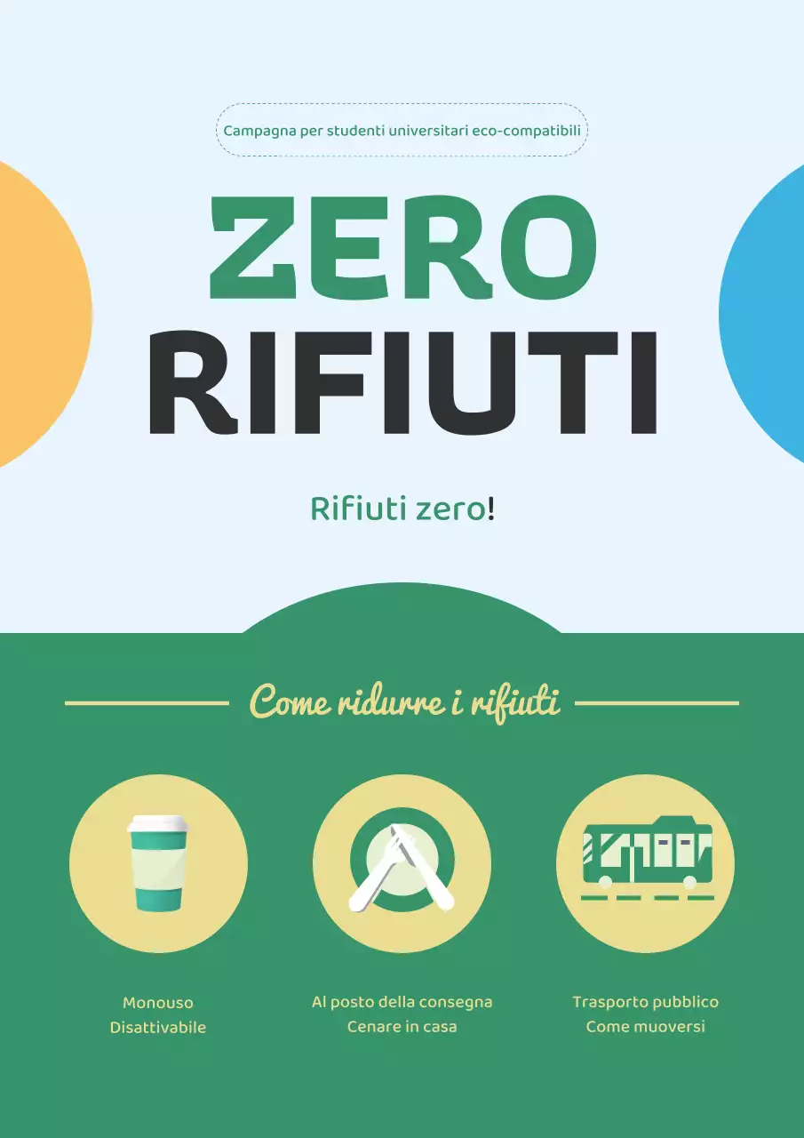 Campagna studentesca sull'ecologia nel cielo verde