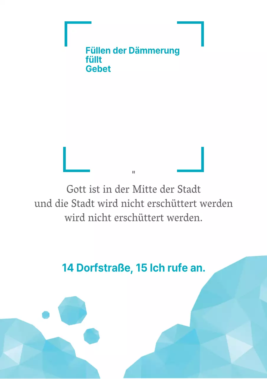 Nette Gebetsanregungen für die Morgendämmerung mit hellblauen Wolkenillustrationen