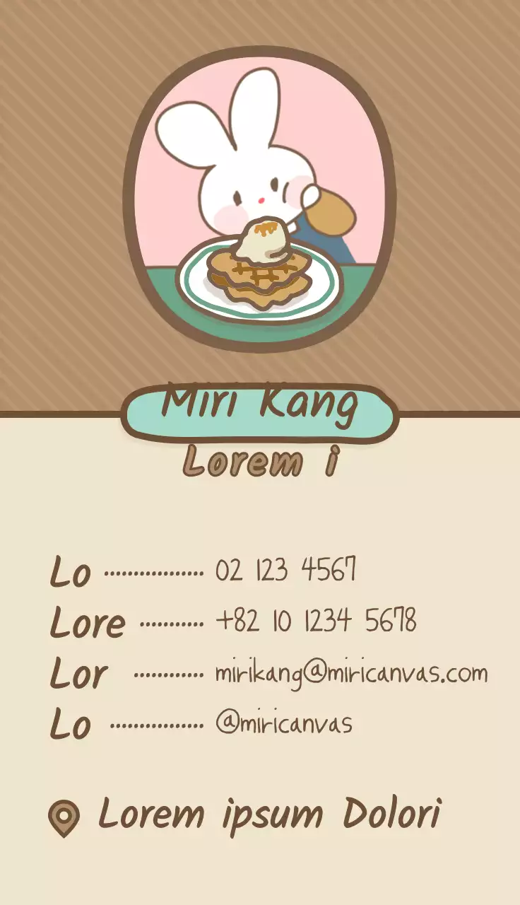 Una cafetería con simpáticas ilustraciones en beige y marrón