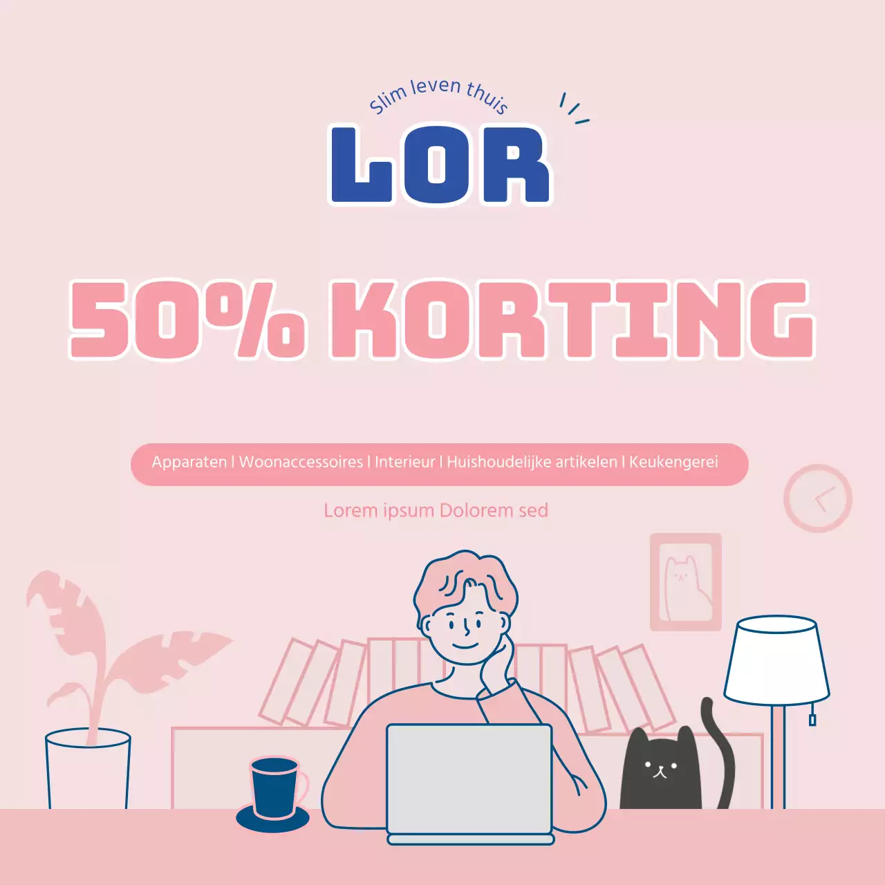 Roze ziplock verkoopbanner