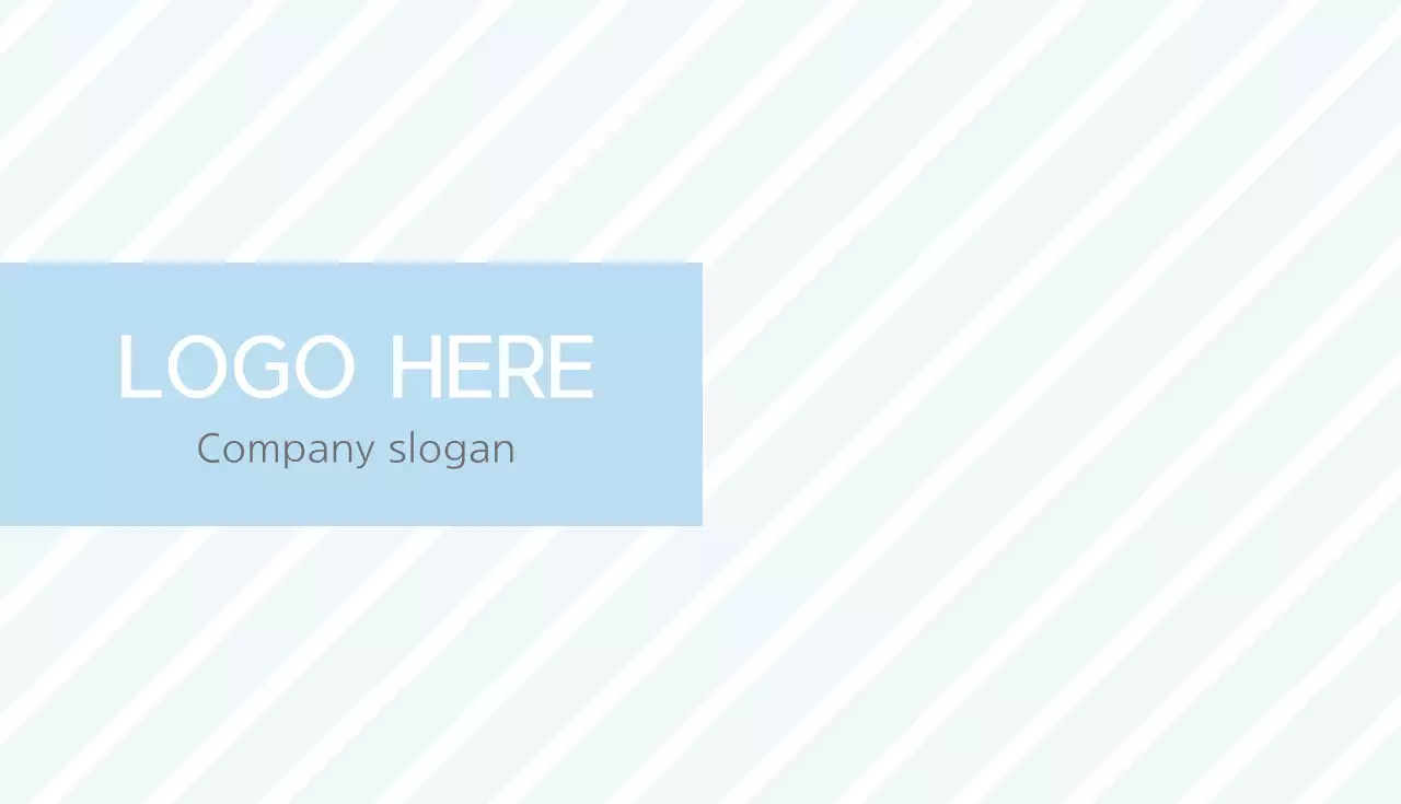 青 シンプル ビジネス 名刺