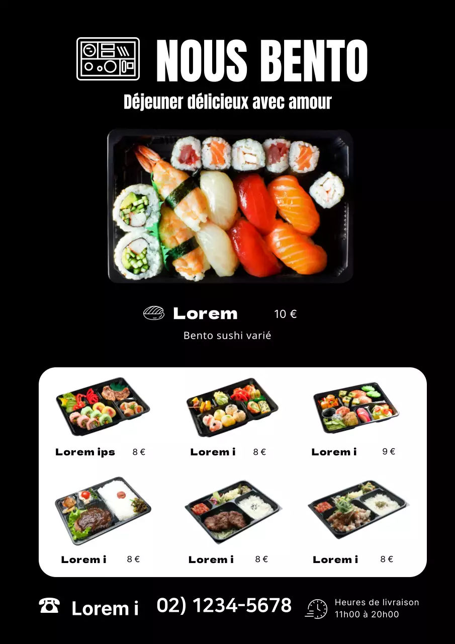 photo noire surlignée nourriture sushi menu sushi