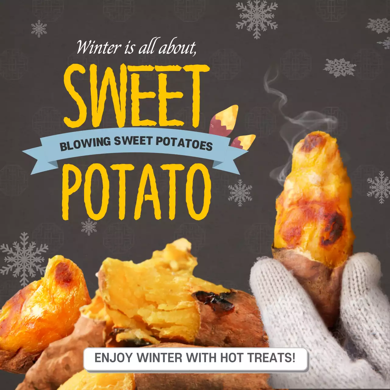 Grey Rustic Sweet Potato Promotion Instagram Post