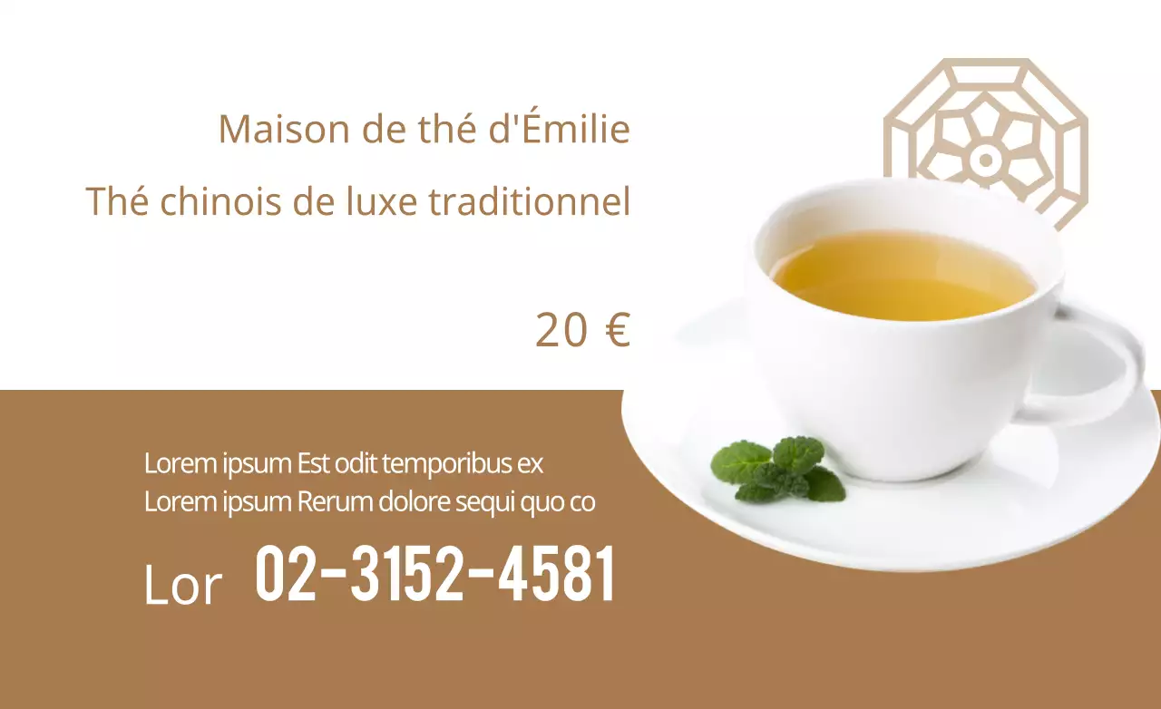 Thé traditionnel de luxe au chrysanthème