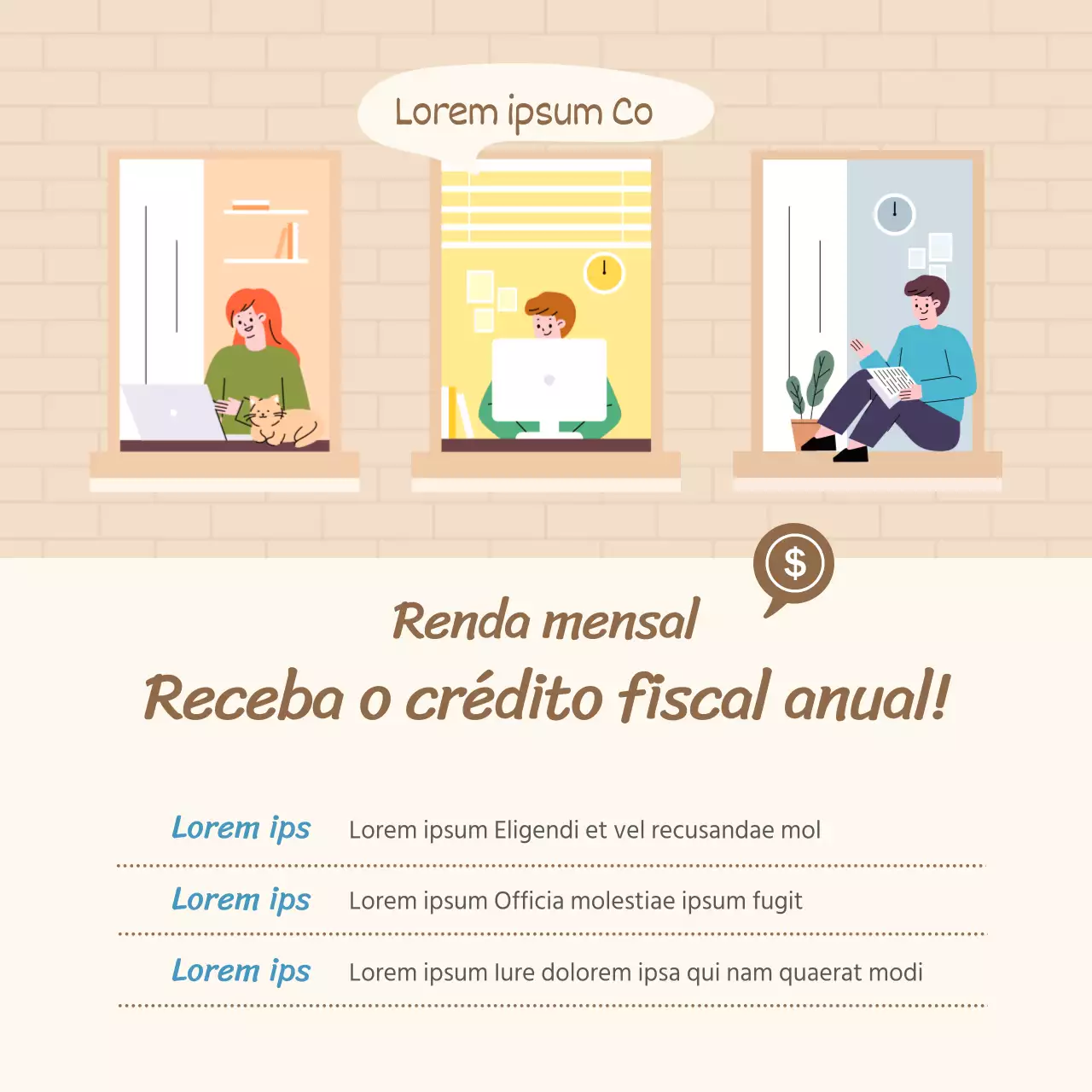 Deduções de fim de ano em tons de bege