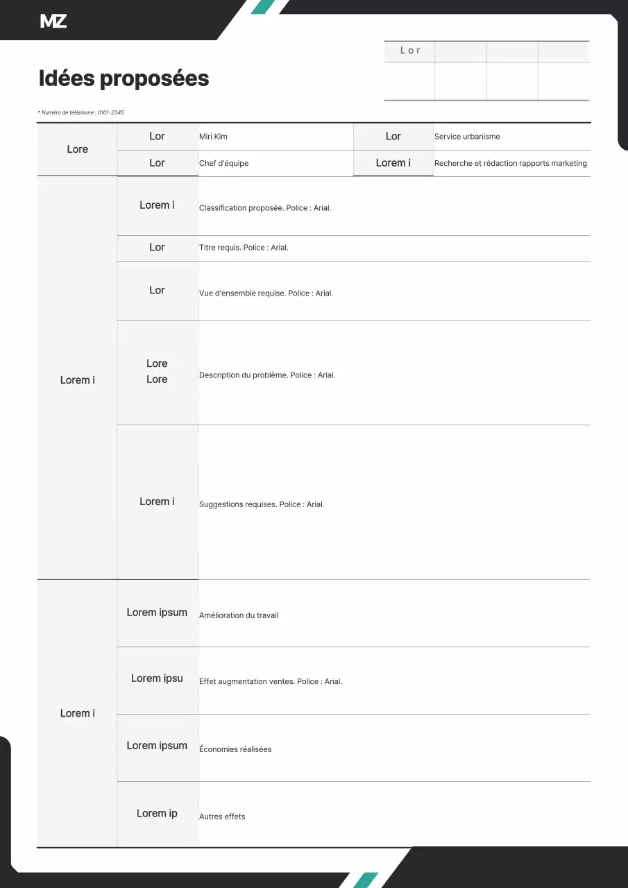 Un concept net, en diagonale, en noir et menthe.