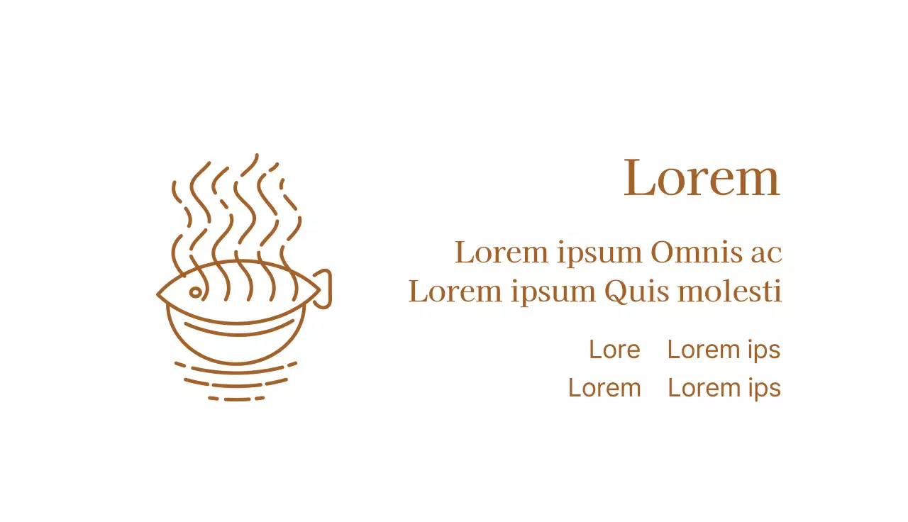 illustration brune restaurant simple poisson grillé