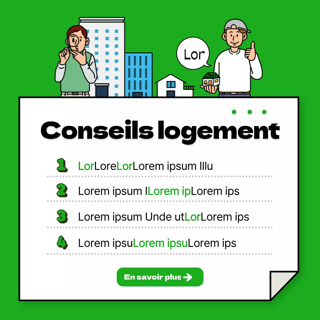 Thème de la prise de notes vertes et nettes Trouver un lieu de vie Communiquer des informations