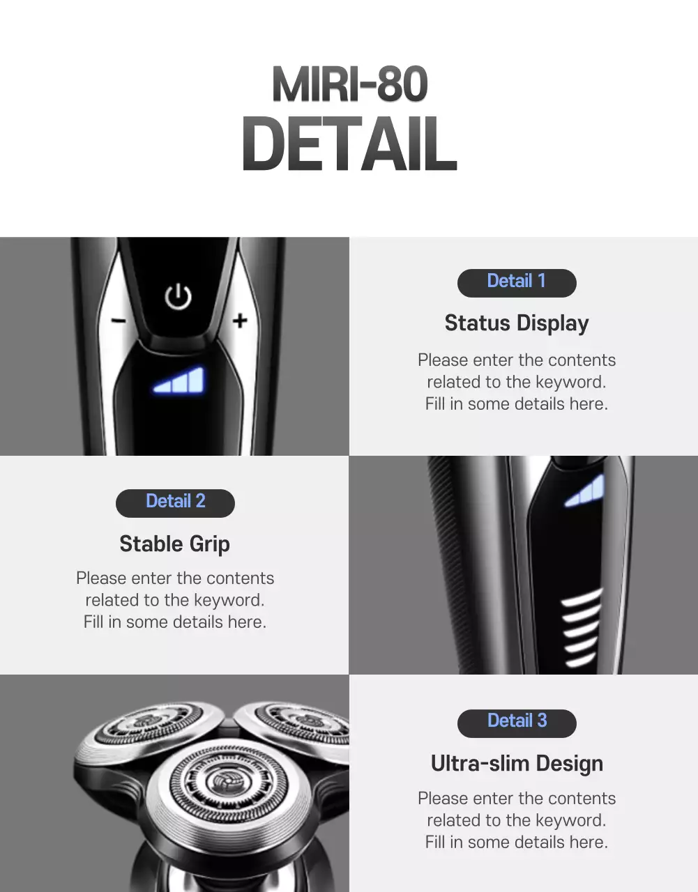 Black Modern Shaver Promotion Poster