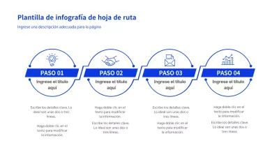 Plantilla de infografía empresarial Blue roadmap stage 4