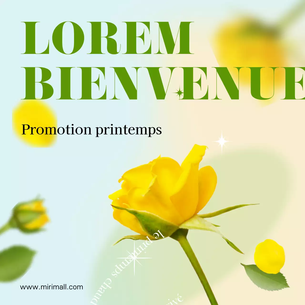 Evénement printanier vert et jaune
