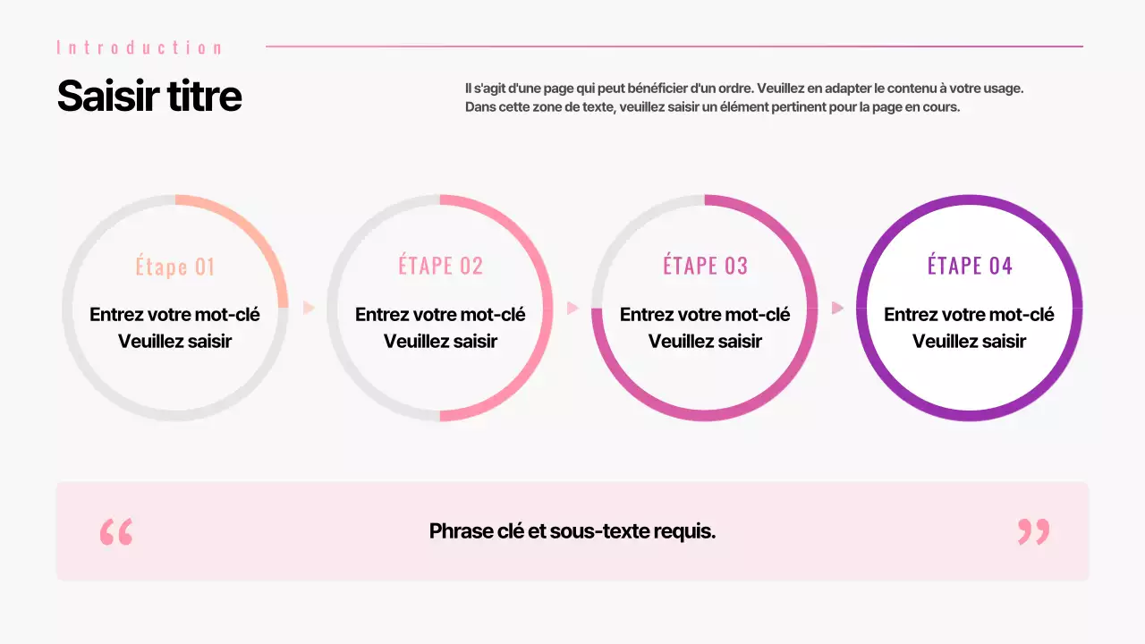 Graphique en camembert avec dégradé rose