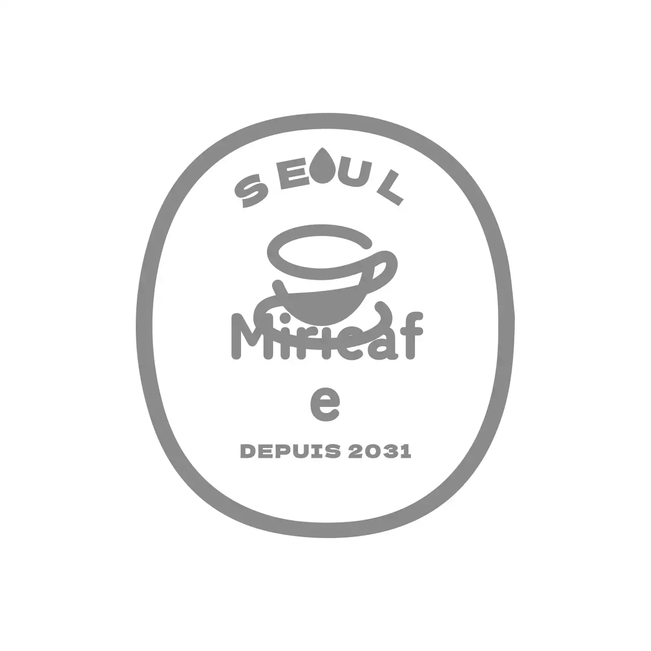 Logo simple avec icône de café gris