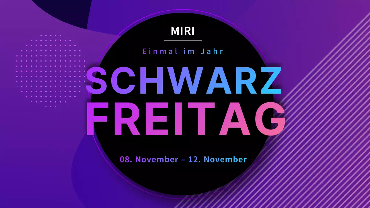 Black Friday Event-Banner in Lila und Schwarz