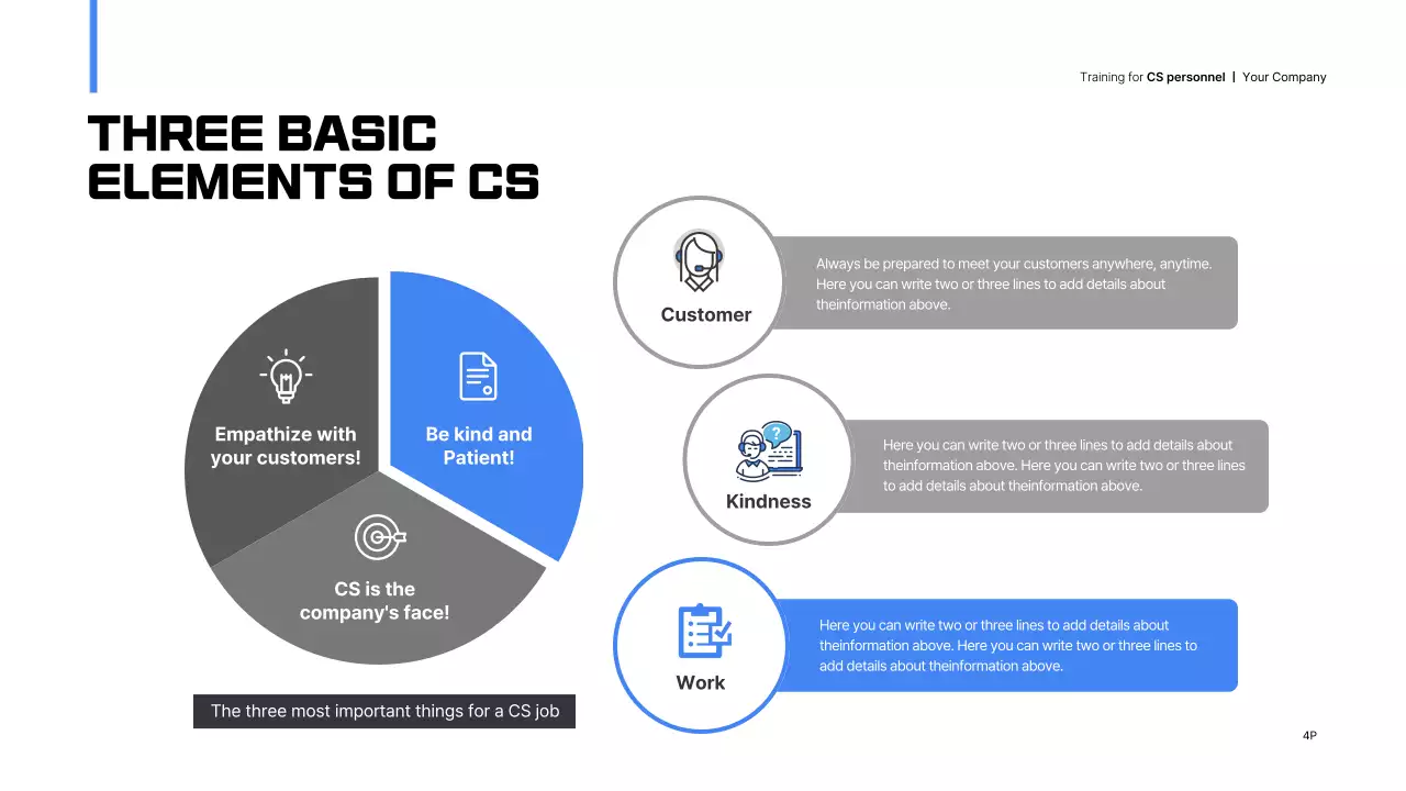 Blue Professional Customer Training Guide Presentation