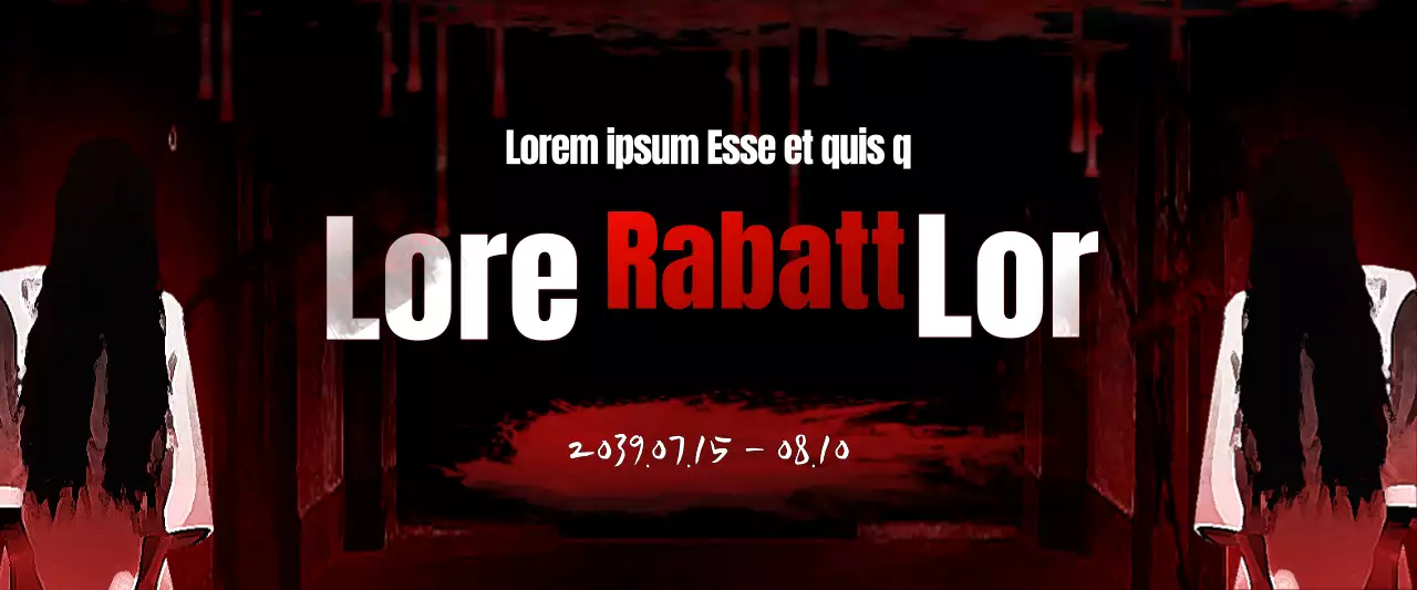 Rotes und schwarzes Horror-Konzept Verkauf