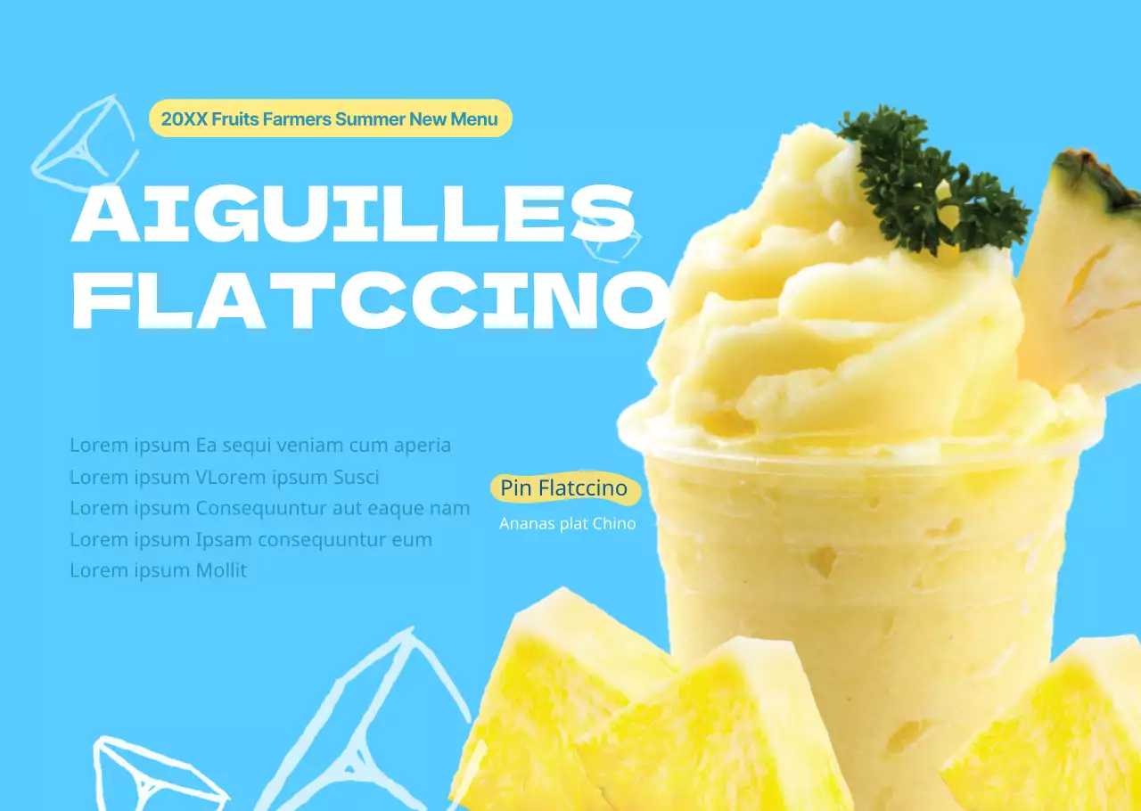 Surligner les titres avec une touche de dessin Jus d'ananas