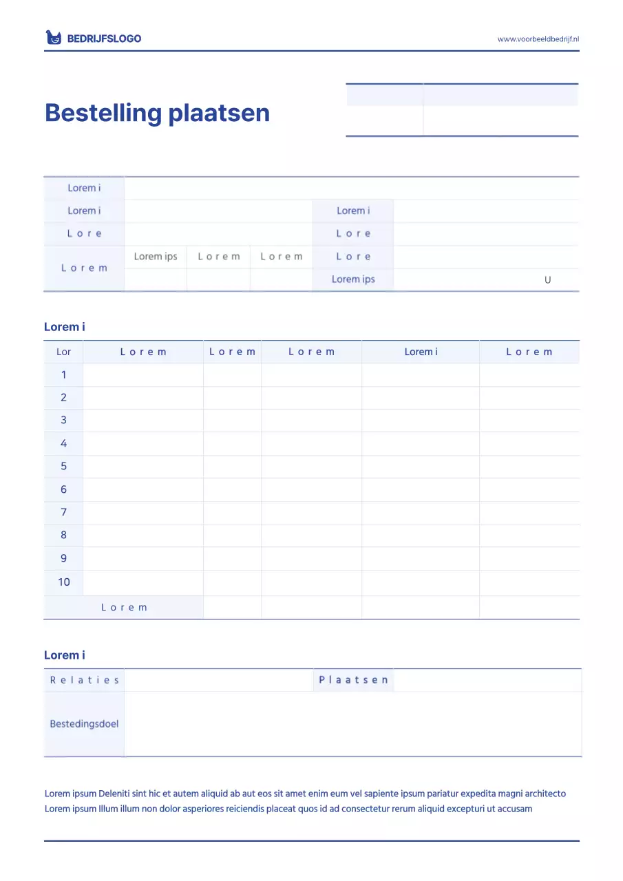 Eenvoudig wit en blauw uitgavenboek