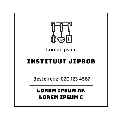 Witte illustratie eenvoudig restaurant bijgerecht label