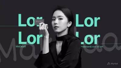 YouTube-miniatuur van vrouwelijk model die visitekaartjes met makelaar mint gekleurd briefpapier op zwarte achtergrond houdt