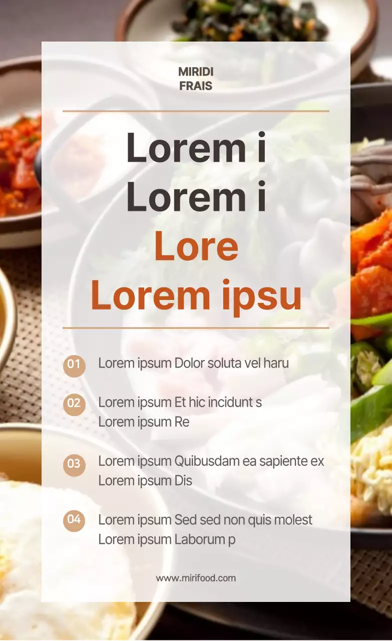 Photographie alimentaire Autocollants pour kits de repas coréens