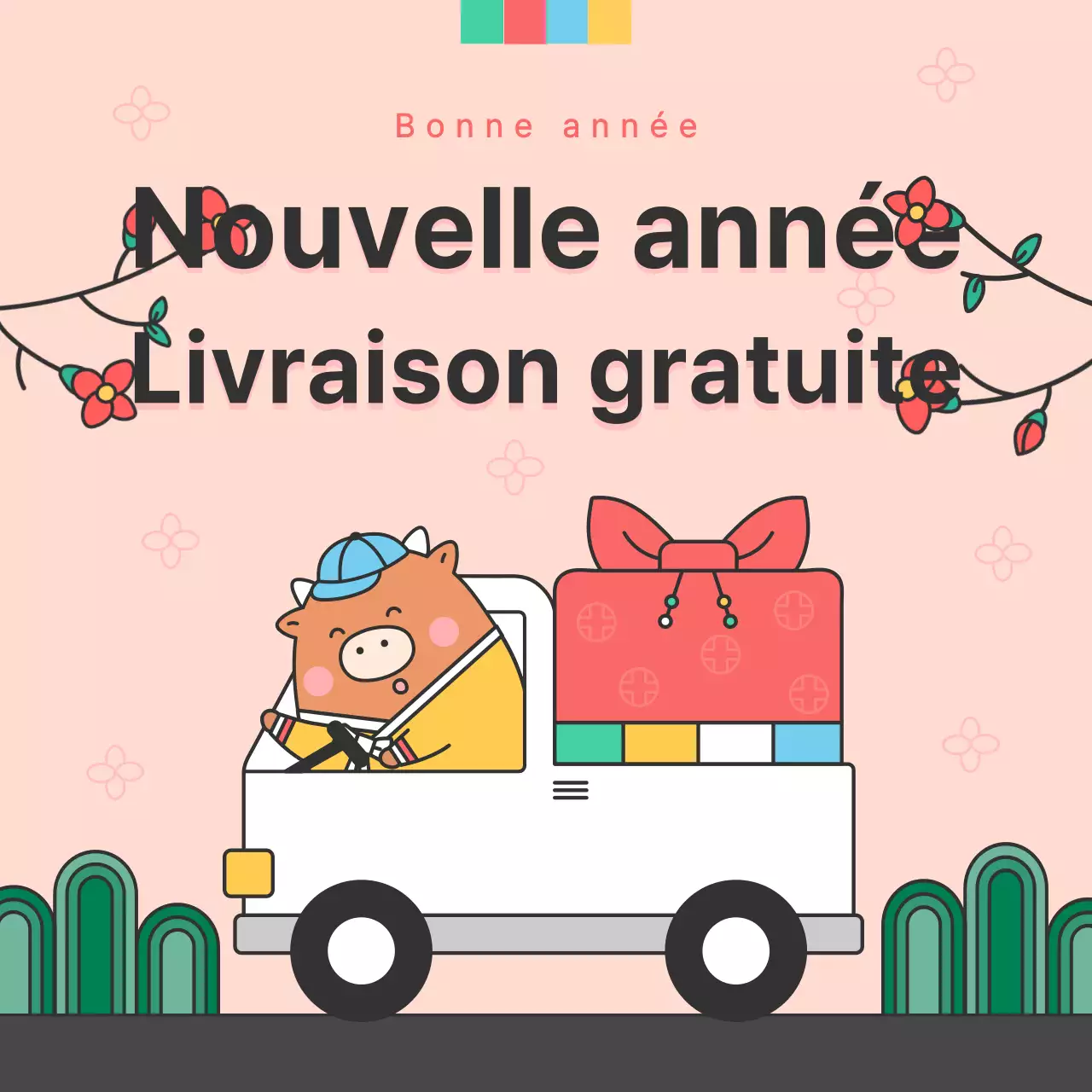 Guide de livraison pour le Nouvel An rose