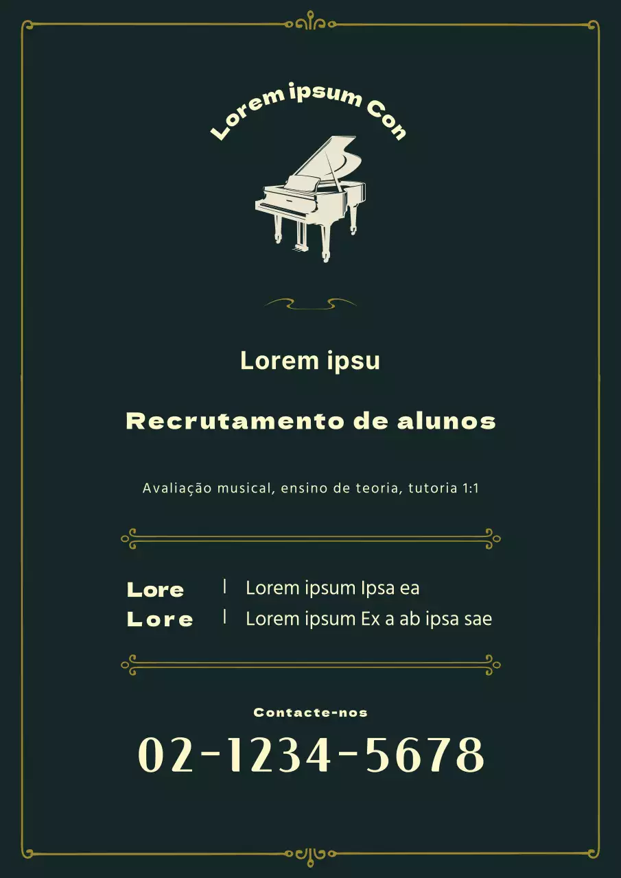 Recrutamento de estudantes para a Green Music School