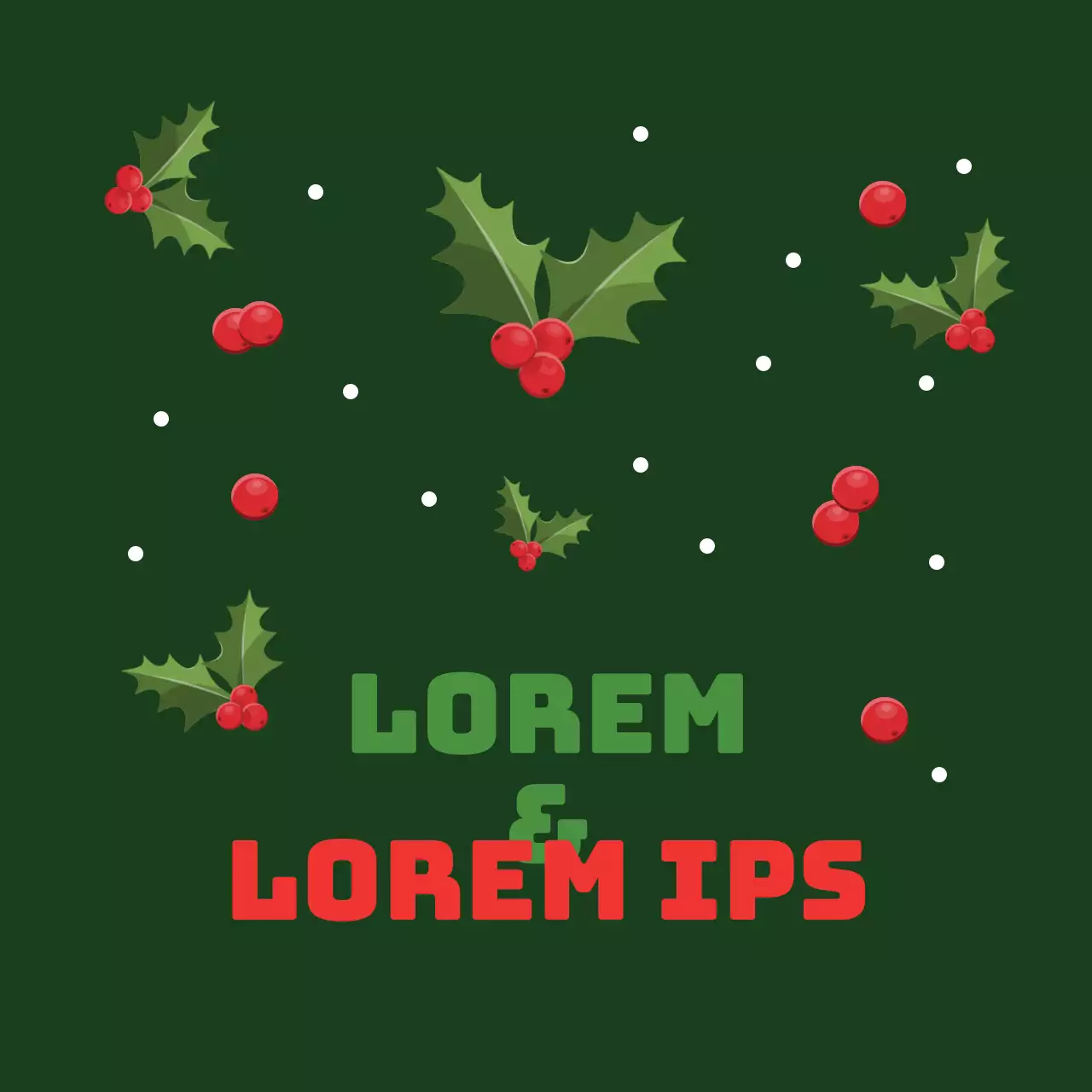 Rood Groen Illustratie Kerstwenslabel