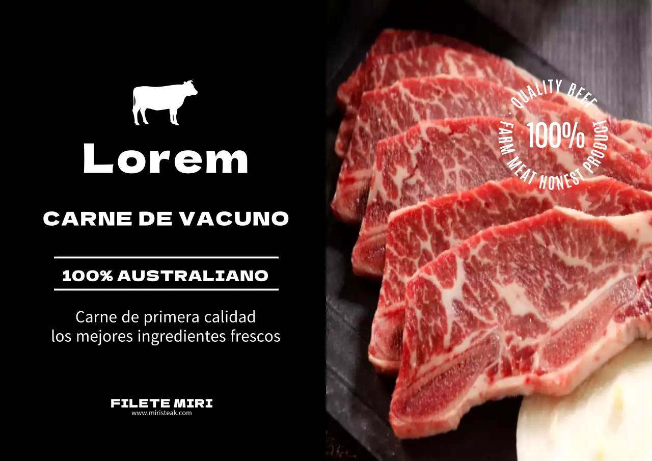 Etiqueta alimentaria costillas foto negro