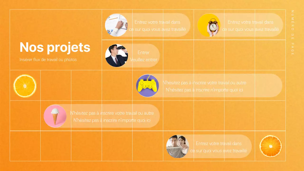 Infographie orange et rafraîchissante sur la gestion de projet