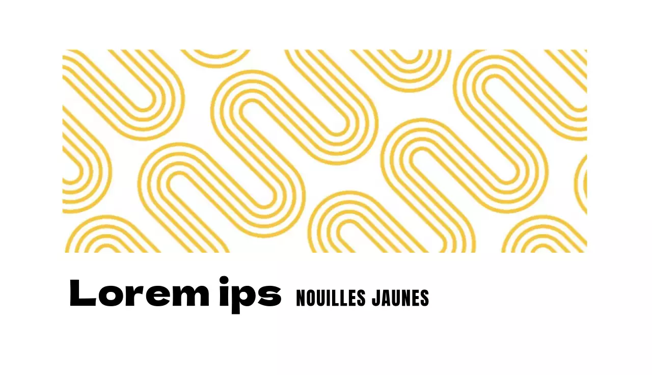 Carte de visite de traiteur à motif traditionnel jaune