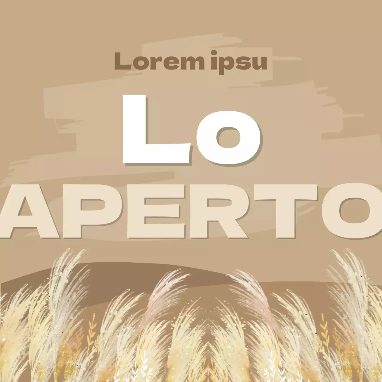 Canneto naturale su sfondo marrone per promuovere il festival