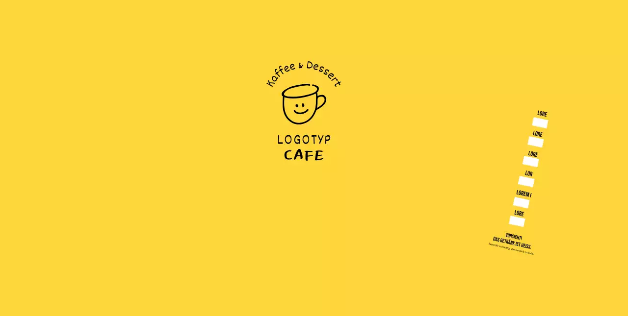 Gelbe handgezeichnete Illustration