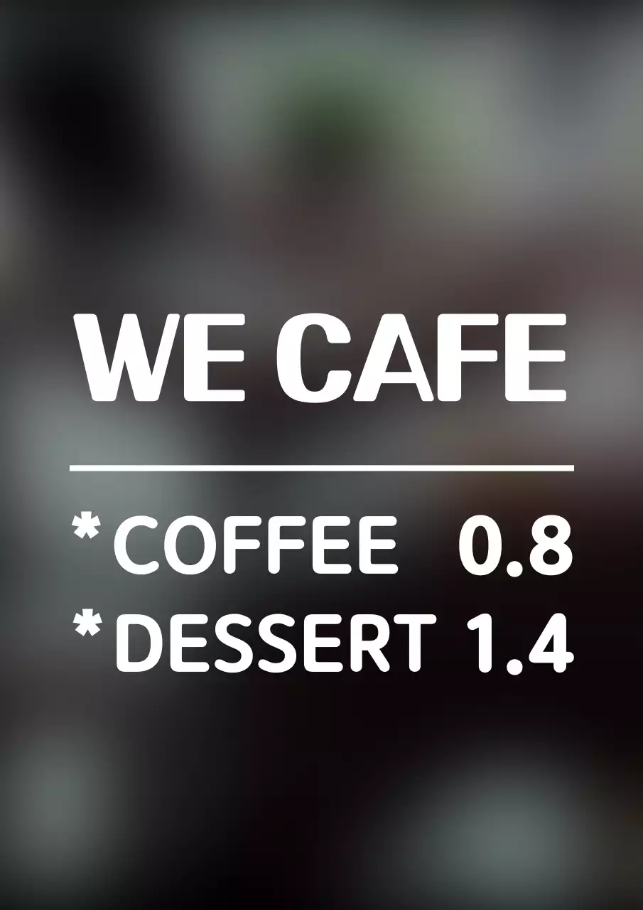 Thực đơn cafe đơn giản theo phong cách sạch sẽ