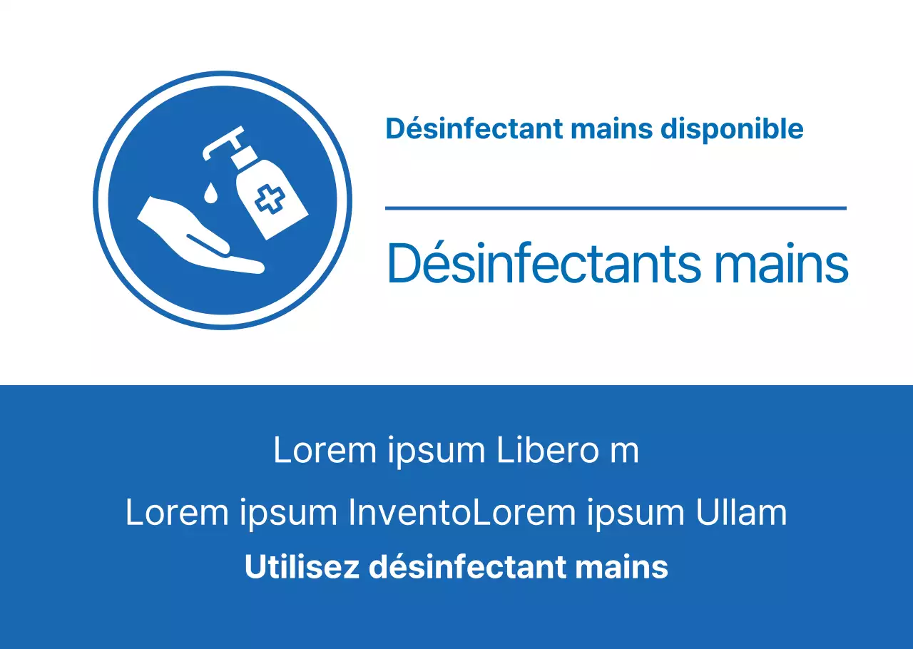 Mode d'emploi du désinfectant bleu pour les mains