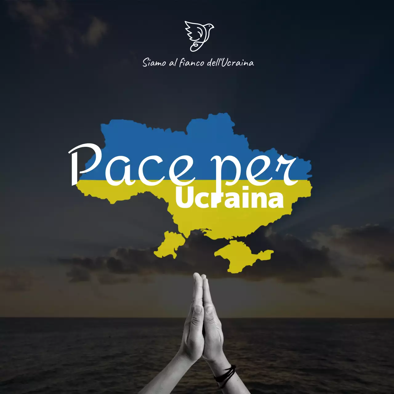 Una semplice preghiera blu e gialla contro la guerra