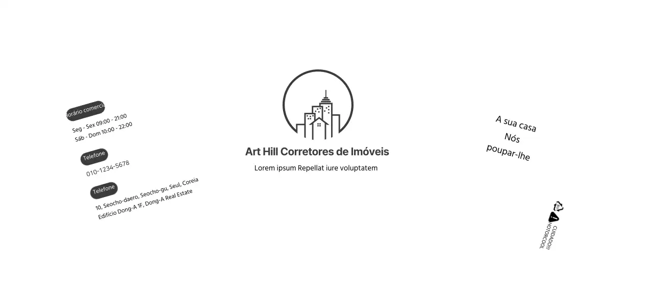 Branco Ilustração de linha simples Agente imobiliário