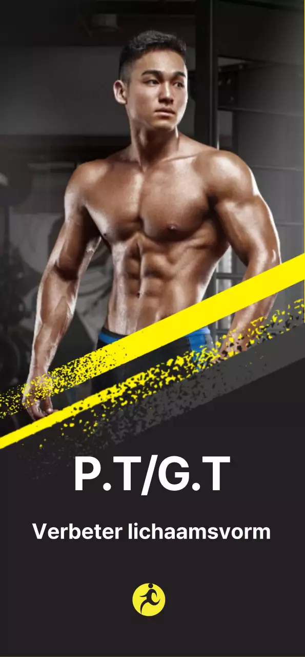 Kleurrijke, opvallende gezondheidsbanner met gele accenten op een zwarte achtergrond