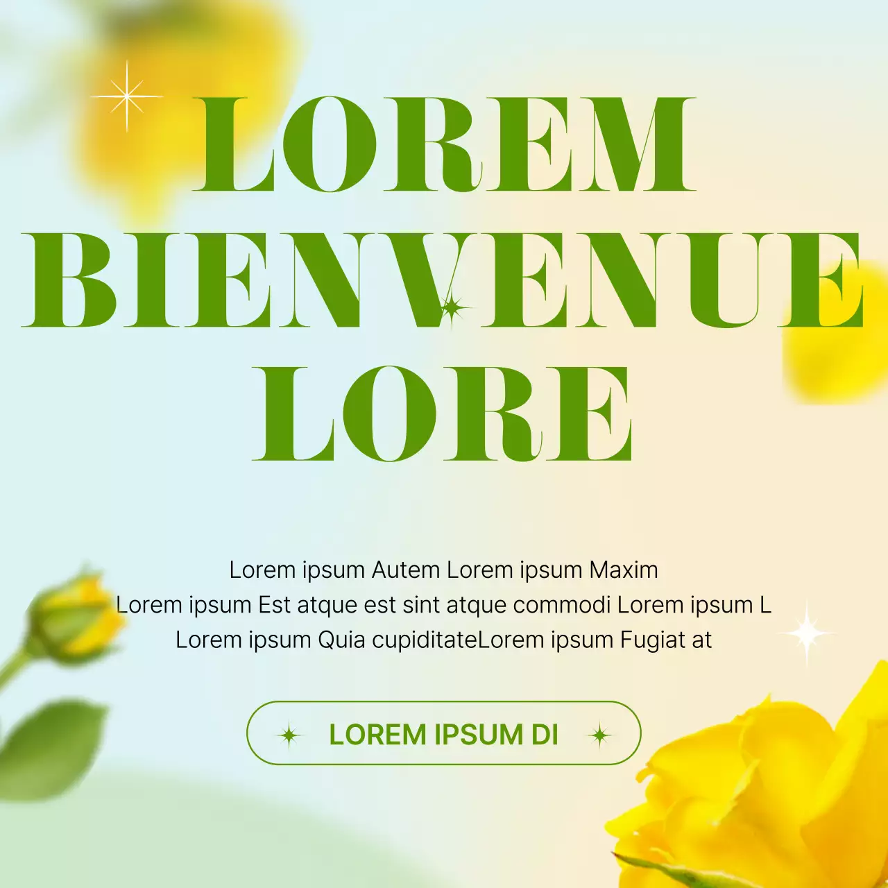 Evénement printanier vert et jaune