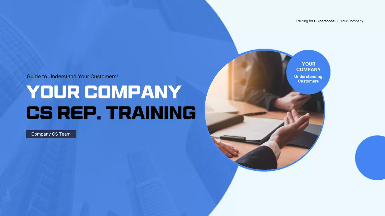 Blue Professional Customer Training Guide Presentation